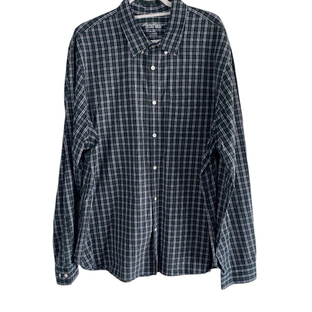 Eddie Bauer legend wash plaid classic button down xxl